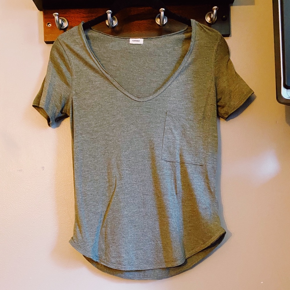T shirt with swoop neck